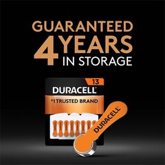 Duracell Hearing Aid Batteries Orange Size 13, 13A Size Hearing (2pack of 24pc)