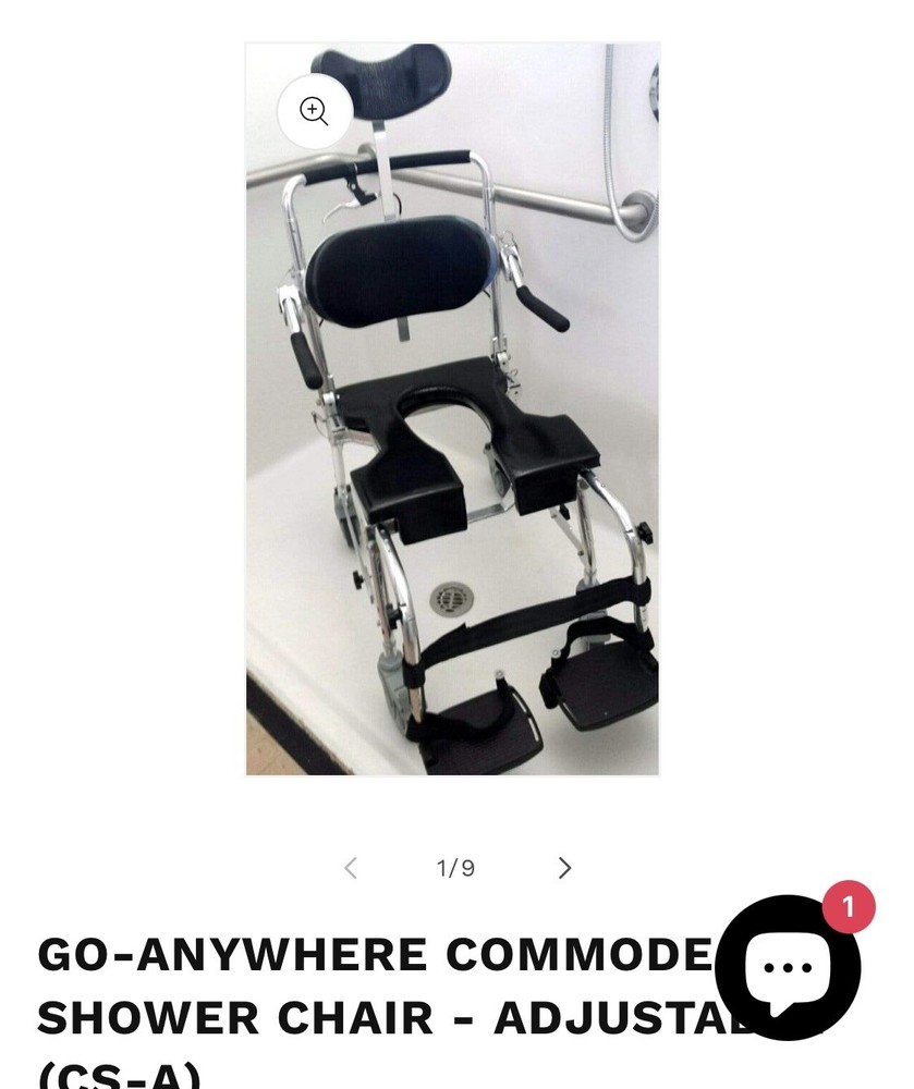 Go Mobility Pediatric SHOWER CHAIR – ADJUSTABLE (CS-A) With Travel Case