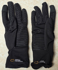 Copper Compression CopperVibe Vibration Heat Therapy Gloves Black New OPEN BOX