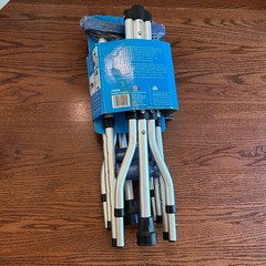 Carex Health Brands Blue Folding Crutches Aluminum/Plastic 58 in. H X 8 in. L