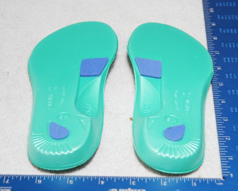 Vasyli Heat Moldable Custom Full Length Green Orthotic Insoles Kids Small
