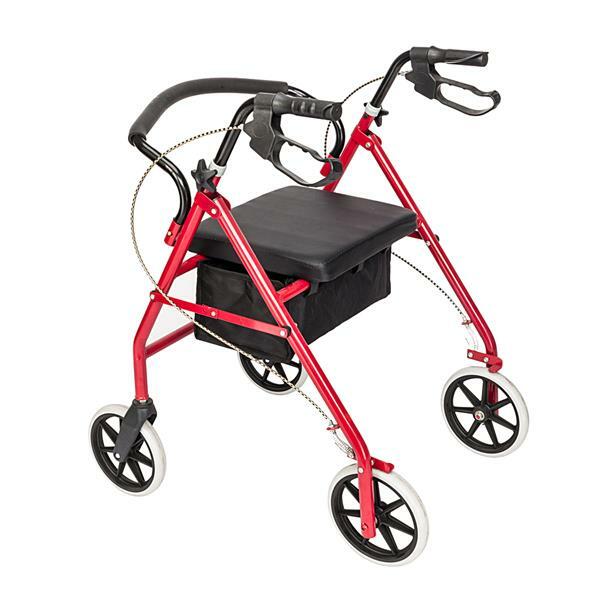 US Heavy Duty Rolling 286 LB Extra Wide For Elderly Rollator Walker &Padded Seat