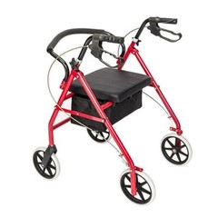 US Heavy Duty Rolling 286 LB Extra Wide For Elderly Rollator Walker &Padded Seat