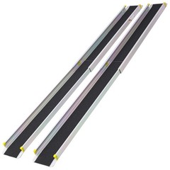 Adjustable Aluminum Wheelchair Ramps 48-84″ 600LB Non-Skid 2-PC Set