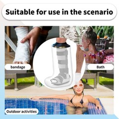 Self-Sealing Waterproof Shower Protector for Adult Lower Leg – Size: 13.7-17.7″