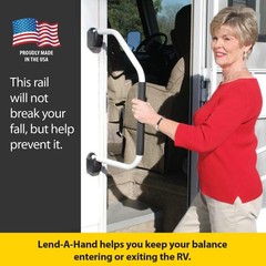 Reliable White Lend A Hand Rail 2 Pounds Ideal for Steps and Doorways