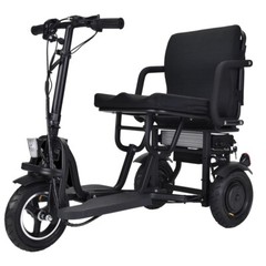700W 3-Wheel Double Motor Folding Lightweight Electric Mobility Scooter w/Basket