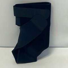 Ankle Stabilizer One Size Black. Adjustable With Straps Anti Microbial.