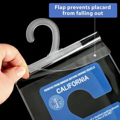 4 Pack Handicap Parking Permit Holder Placard Protector Hanger Sleeve Card Hang