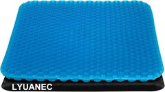 Gel Seat Cushion Long Sitting 16.5x 14.5 x 2.4in Extra Thick＆Soft Gel Cushion