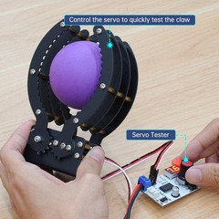 Full Metal Robotic Claw Gripper Arm – 1LB Max Weight, 0-9in Open Range, DIY Robo