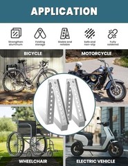 6FT Foldable Aluminum Motorcycle Loading Ramp, Black/6FT/440LBS/1PC/Foldable