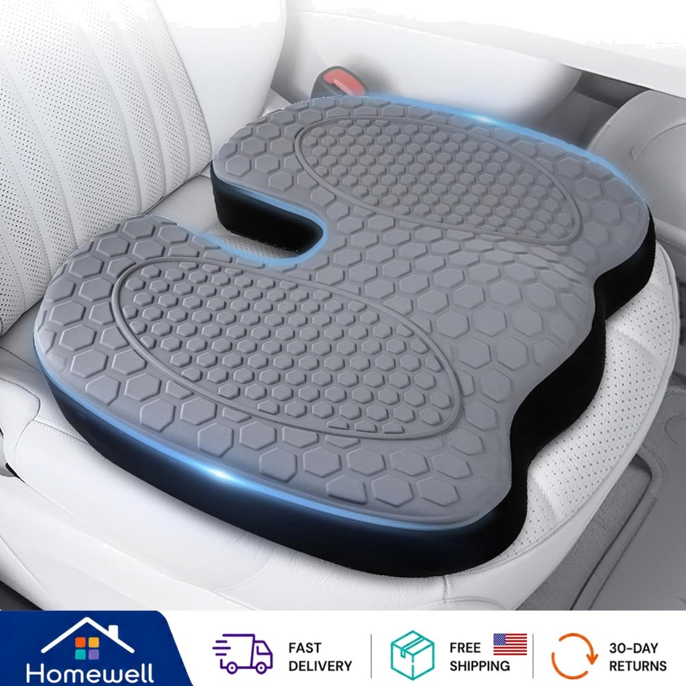 Non-Slip U-Shaped Memory Foam Seat Cushion for Office and Car – Ultimate Comfort