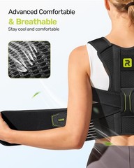 Rakiie Posture Corrector for Women and Men, Upgraded Back Brace XL, Yellow