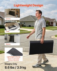 VEVOR Shed Ramp for Doorways 32″ x 15″ Platform Aluminum Ramp 400lbs Load