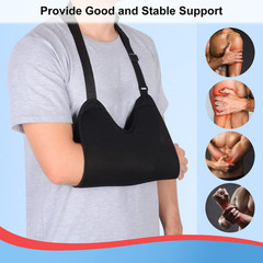 Mesh Arm Sling with Soft Shoulder Cushions, Adjustable Breathable Shoulder Immob