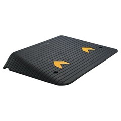 4″ Rise Upgraded Rubber Threshold Ramp with 1 Channel,33069 lbs Load Capacity