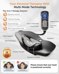 Multi-Functional Cervical Traction Device, Dynamic Neck Massager with Pulsed …