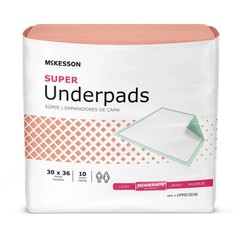McKesson UPMD3036 30x36in Fluff/Polymer Disposable Underpads – 10×10 Case