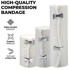 Elastic Compression Bandage Wrap 1 Roll for Ankle Foot Calf Sports Sprains