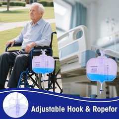 4000ml Urinary Drainage Bag, 3 Pack Catheter Bags for Women and Men, Professi…