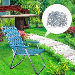 Gisafai 100 Piece Lawn Chair Webbing Clips – 8.2D x 5.1W x 0.6H in, Silver