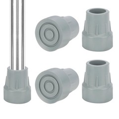 YF 1-Inch Non-Slip Rubber Cane Tips, 4 Pack Replacement Tips for Walkers, Crutch