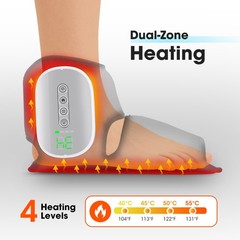 Foot Vibration Revive Massager 4 Intensity Heated & 3 Massage Modes Pain Relief