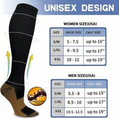 3Pair Copper Compression Socks 20-30 mmHG Medical Running Pain Relief – USA Ship