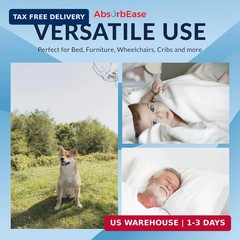 AbsorbEase® Disposable Underpads 23“ X 36“ (30-Count) Incontinence Pads, Chux,