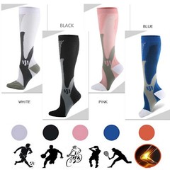 5 Pairs 30-40 mmHg Compression Socks – Knee High Support for Running & Sports