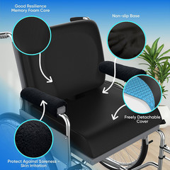 Wheelchair n for Pressure Relief – (4-Piece Set) 18”X16” Anti-Slip Wheelchair Se