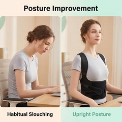 Posture Corrector for Men Women, 4 Support Rods Full Back Brace, Adjustable…