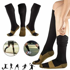 3 Pairs Copper Compression Socks For Knee High 20-30mmHg Energy Support Recover