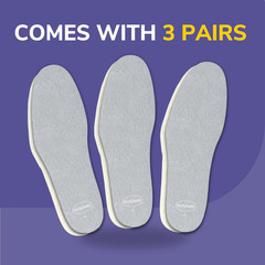 Dr Scholl’S Go Sockless! Cushioning Insoles for Women Men Unisex, 3 Pairs, Trim