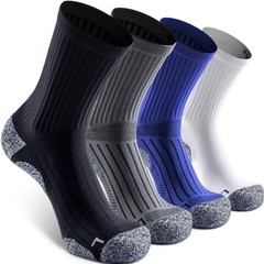 Elite Cushioned Compression Small Black/Gray/Blue/White (1 Pair of Each Color)
