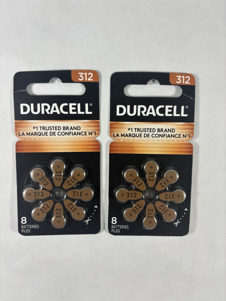 Duracell 312 Hearing Aid Batteries – 2 X 8 Packs (16 Total) NEW Exp 5/29 FREE ✈