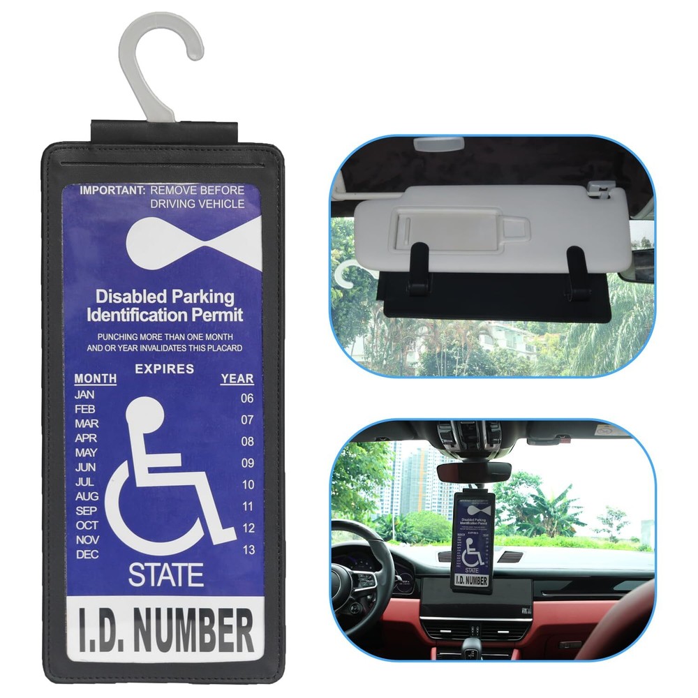Portable Handicap Placard Holder for Auto – Ultra Transparent Handicapped Pla…