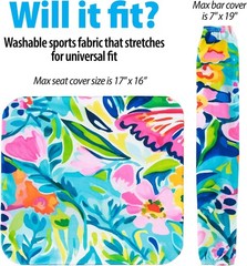 Top Glides Universal Rollator Walker Seat and Backrest Covers (Butterflies)