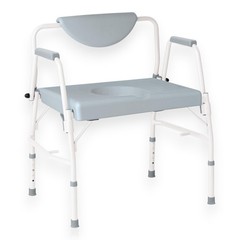 Medline Bariatric Drop-Arm Commode – Heavy Duty Steel Toilet Chair