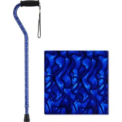 Nova Joy Offset Designer Offset Walking Cane with Strap – Blue Waves