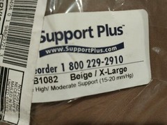 Support Plus FB 1082 Beige 15-20 mmHg Moderate Knee High Support Socks X-Large