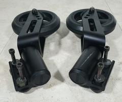 Quickie 2 Folding Manual Wheelchair Caster Wheels With Forks + Mounts