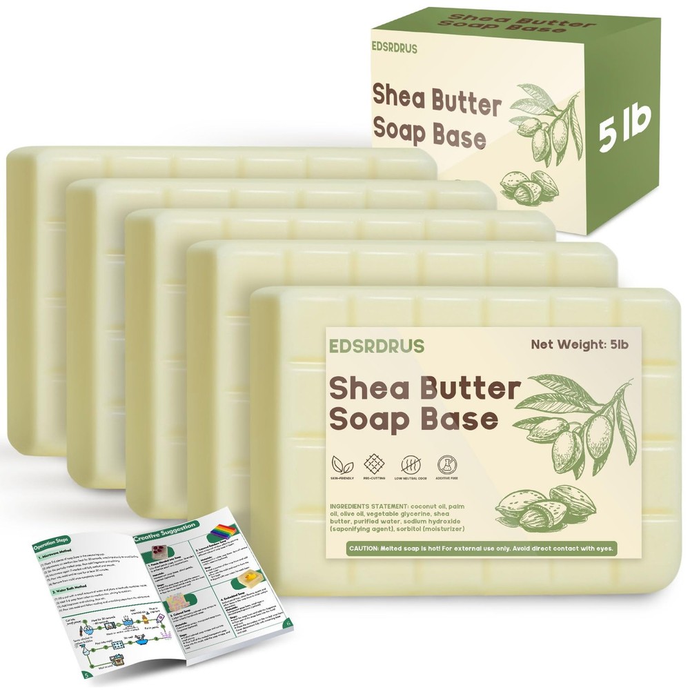 5lb Glycerin Soap Base – Scented Melt and Pour Soap Base for DIY Crafting, Easy