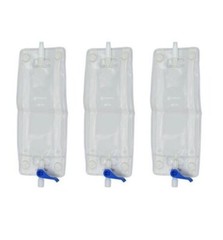 3 Pack Hollister Sterile Urinary Leg Bag 18 oz. 562 mL Vinyl NO Leg Straps #9814
