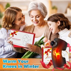 Electric Heated Vibration Knee Joint Brace Therapy Shoulder Massager Pain Relief