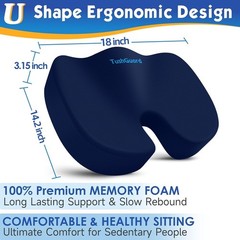 Pain Relief Memory Foam Cushion – Supportive for Office Chairs & Beyond