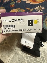 ProCare Stabilizing Ankle Support Brace Size S Black CE Mark 79-81353