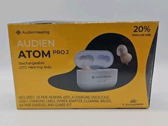 Audien ATOM PRO 2 Wireless Rechargeable OTC Hearing Aids – New Sealed