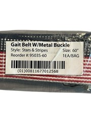 Gait Belt Secure Buckle Patient Transfer & Walking Seniors Stars & Stripes 60 in